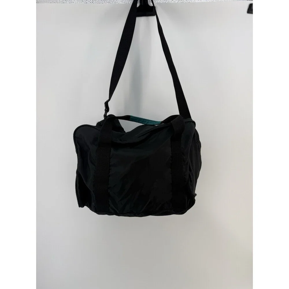 Reebok Vintage Duffle Gym Bag Black green With Strap 1992 Read Dirty